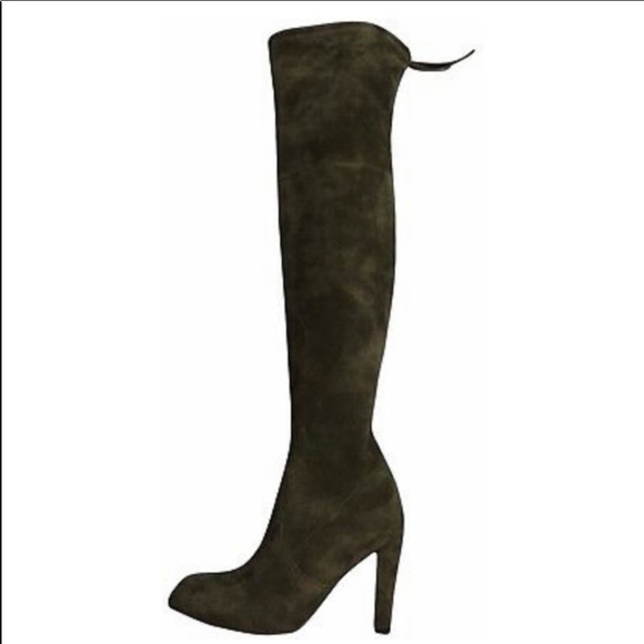 Kaitlyn pan olive green microsuede knee boots nwob   Size 7 - Picture 9 of 13